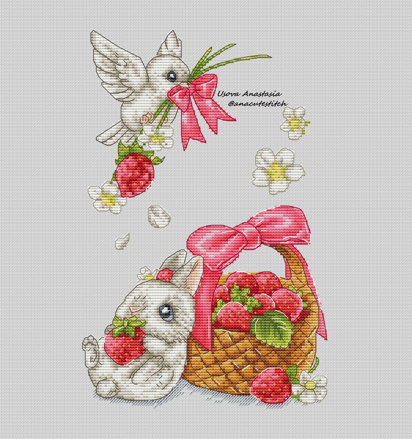 Digital Cross Stitch Pattern "Berry Animals"