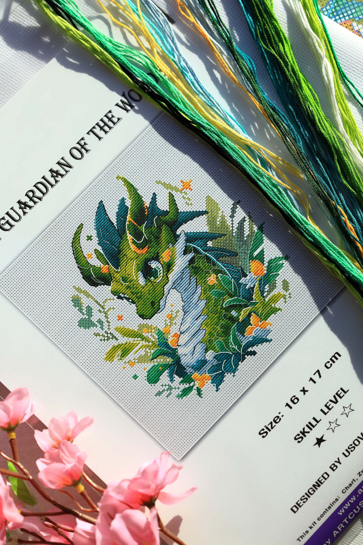 Cross Stitch KIT "Green Guardian of the Woods"