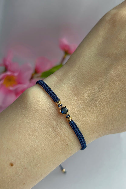 Dark Blue Nylon Cord Bracelet