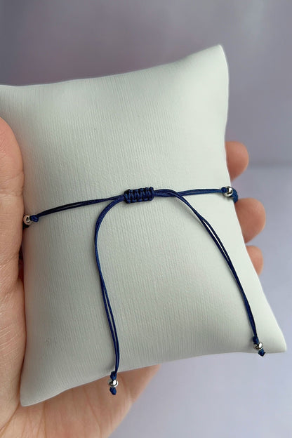 Dark Blue Nylon Cord Bracelet