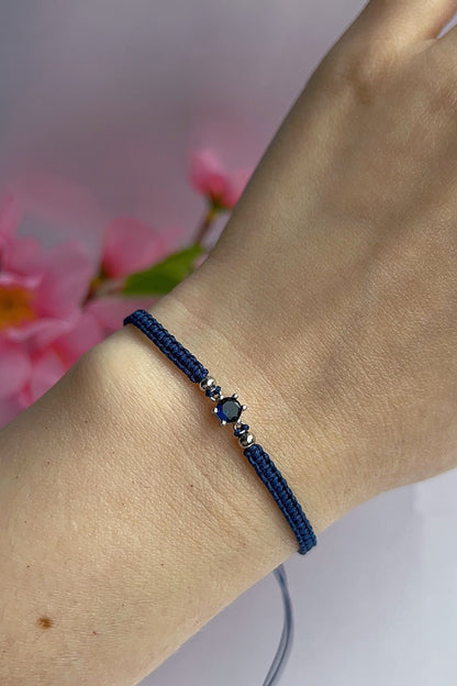 Dark Blue Nylon Cord Bracelet