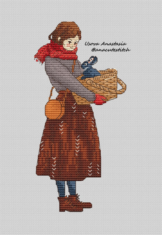 Digital Cross Stitch Pattern "A wonder in the basket"