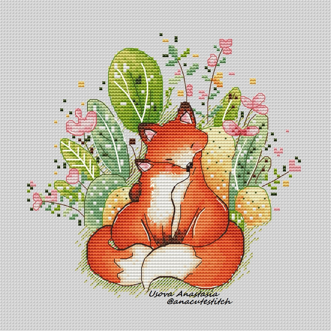 Digital Cross Stitch Pattern "Spring Love"