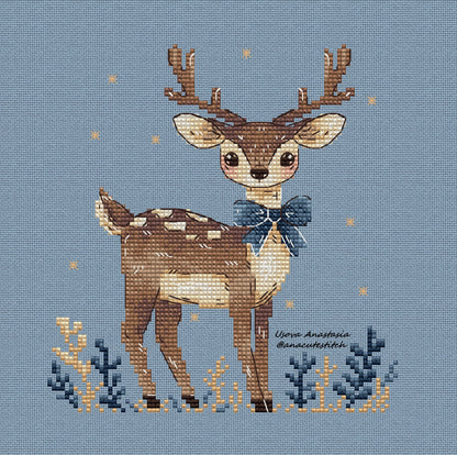 Digital Cross Stitch Pattern "Adorable Fawn"