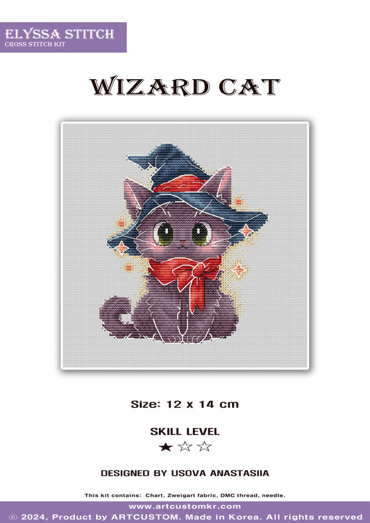 Cross Stitch KIT "Wizard Cat"