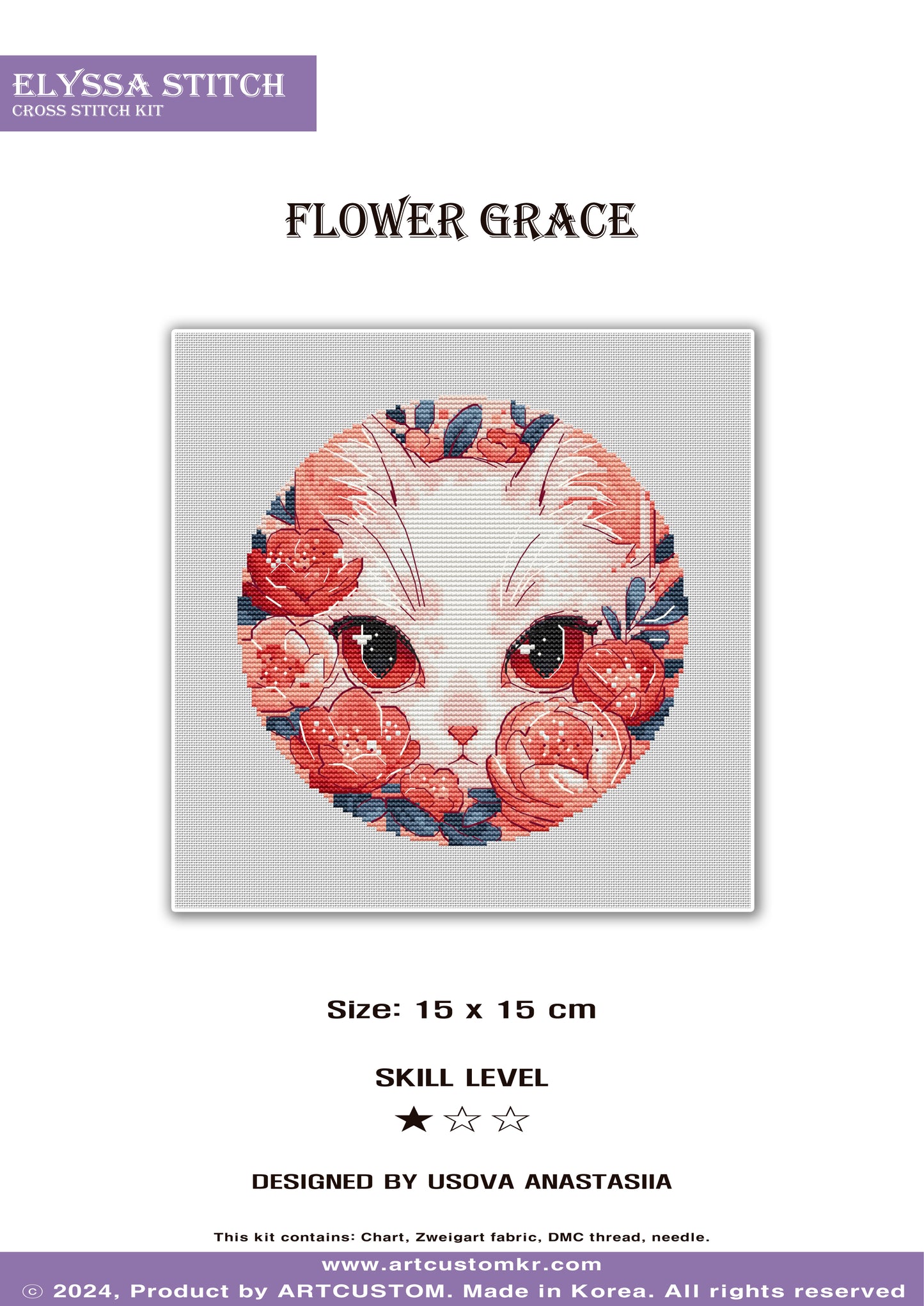 Cross Stitch KIT "Flower Grace"