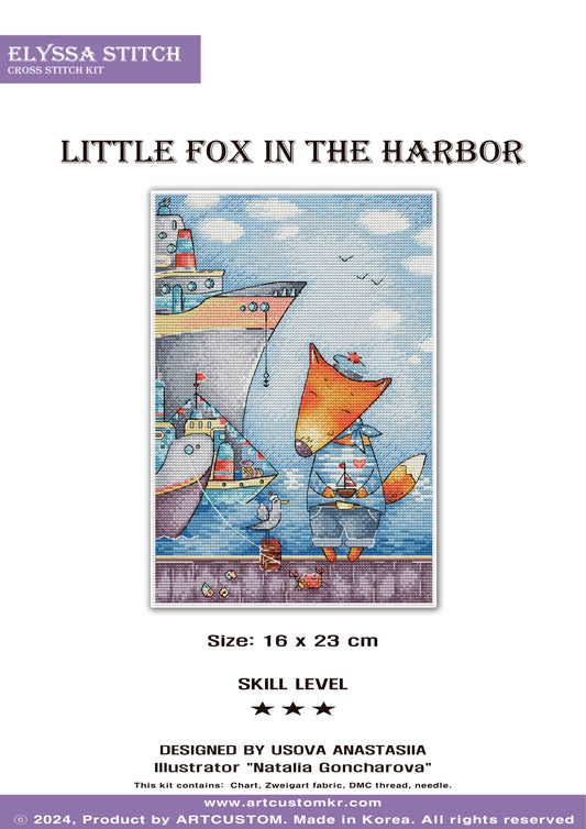 Cross Stitch KIT "Little Fox in the Harbor"