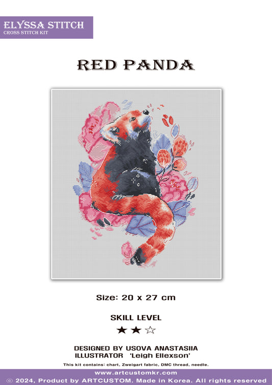 Cross Stitch KIT "Red Panda"