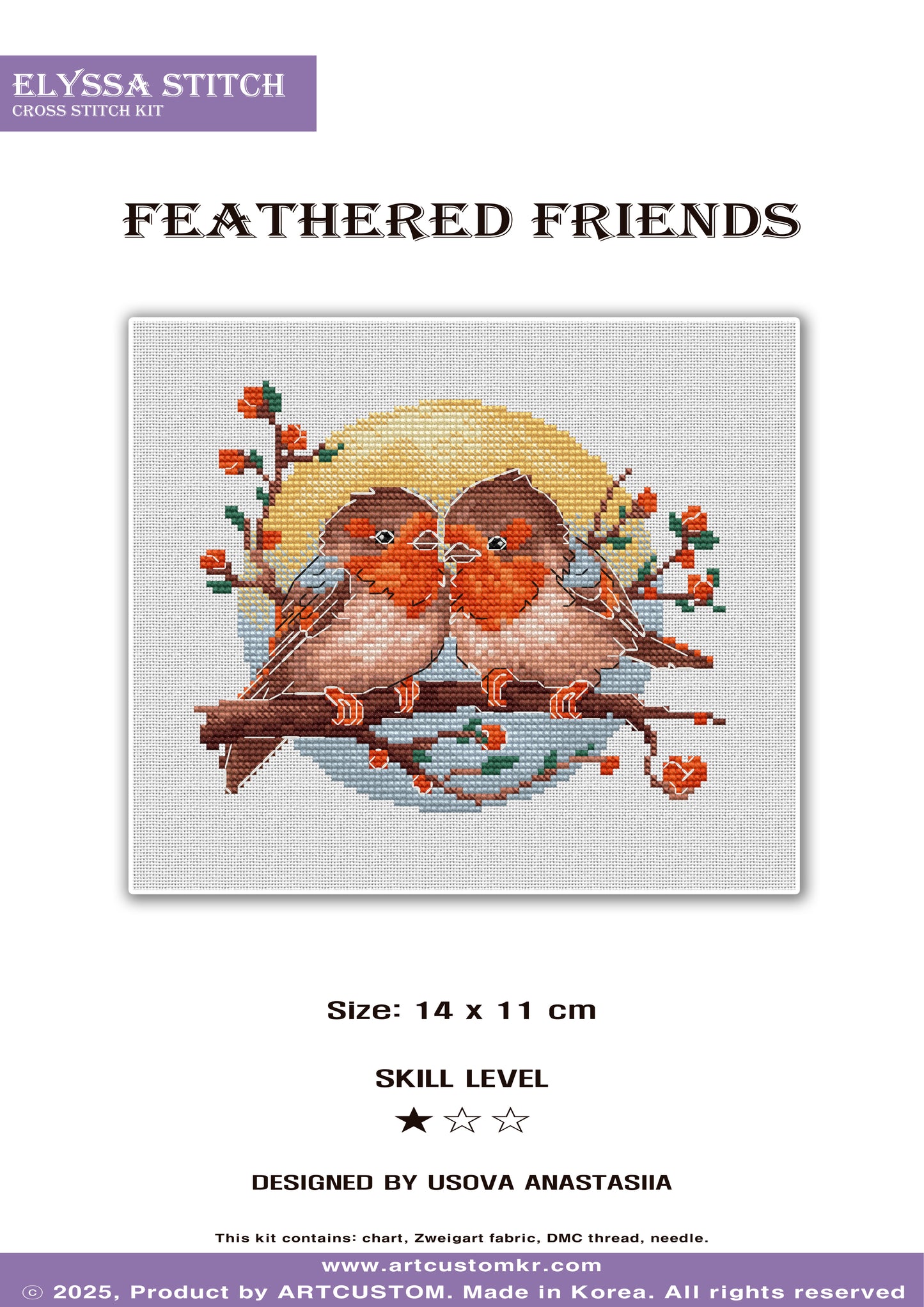 Cross Stitch KIT "Feathered Friends"